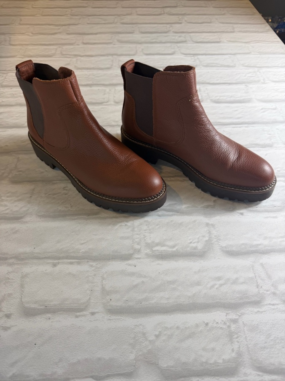 Women's Chelsea Booties in Brown Leather